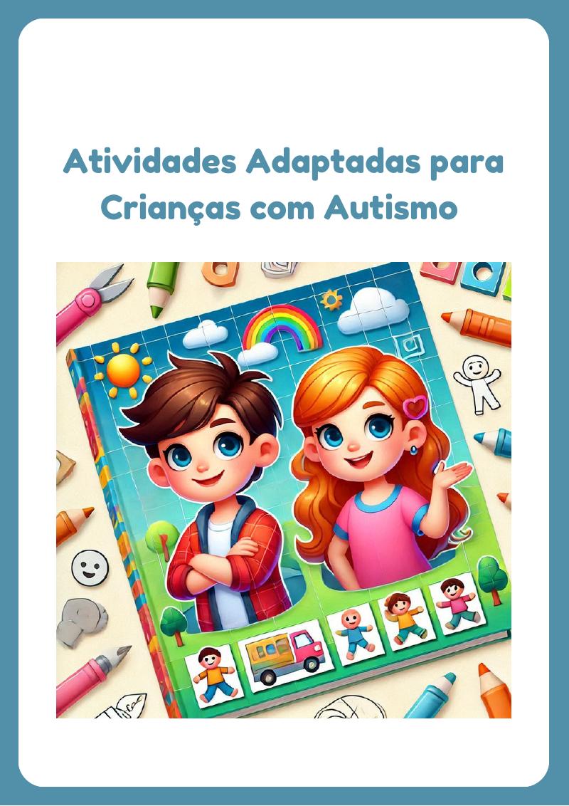 Capa do caderno Atividades Adaptadas para Crianças com Autismo